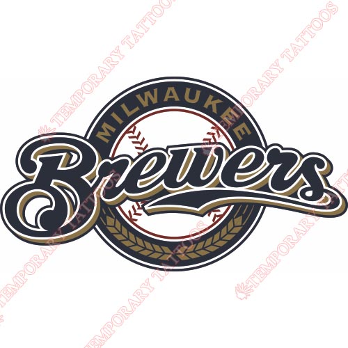 Milwaukee Brewers Customize Temporary Tattoos Stickers NO.1702